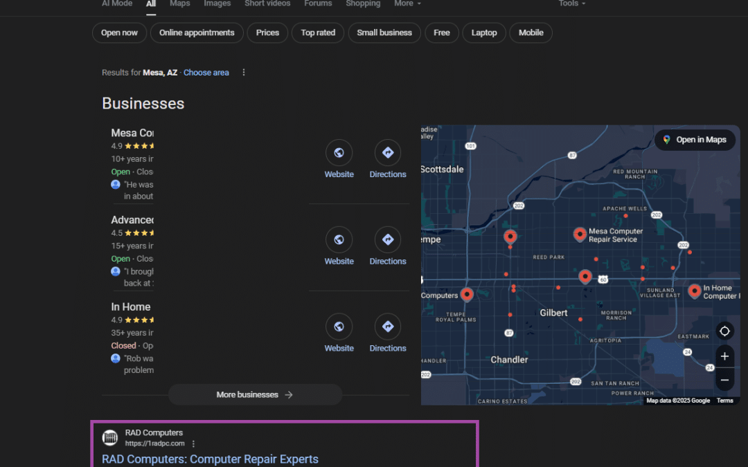 How to Get a Local Service Business Website to Page 1 on Google